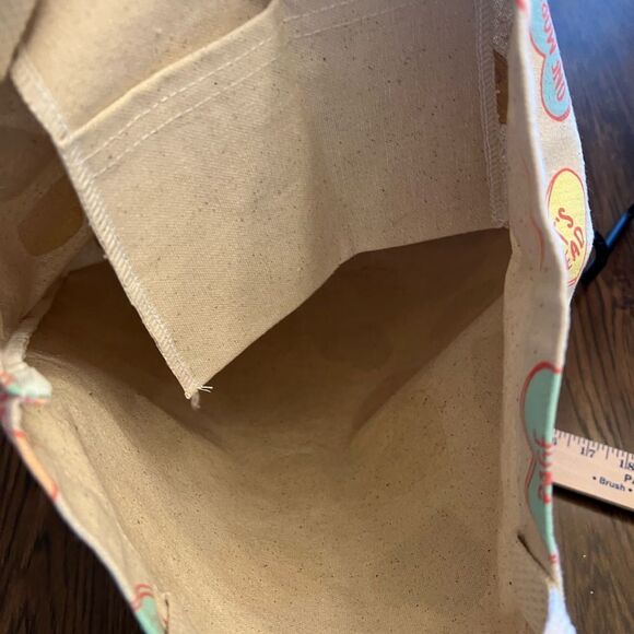 Canvas Book Lover Tote Bag adorned w hearts for us try book nerds. NWT. - Picture 7 of 7